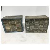 2 hardware organizers with contents