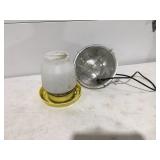 Work light chicken feeder