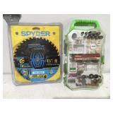 Circular saw blade rotary tool accessory kit