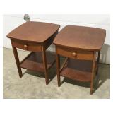 Two sides/end tables with drawer