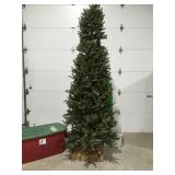 9 foot Christmas tree with two large  totes