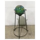 Glass, gazing ball with stand
