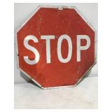 Metal stop sign