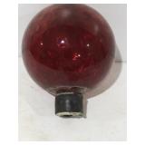 Red glass glazing ball