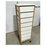 Roll-around cabinet with drawers 44 1/2" x 14