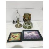 Rooster decor touch lamp