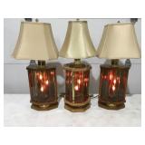 3 mid century lamps
