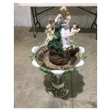 Outdoor resin waterfall  bird bath no Pump 37"