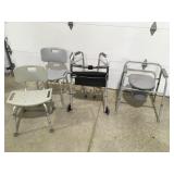 Home care items shower chairs walker & toilet
