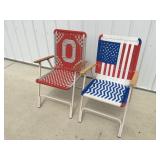 Lawn chairs Ohio State &  patriotic homemade?