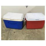 2 Rubbermaid coolers