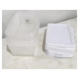 Plastic shoe size totes