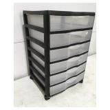 Plastic storage bins on wheels