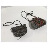 2 beaded purses