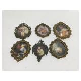 Brass frames bubble glass with pictures