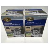 Hampton bay LED solar rotating lens glass mason