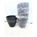 5 new Large plastic flower pots