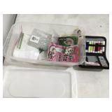Sewing crafting items in tote