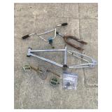 Vintage BMX style bicycle frame