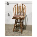 Oak swiveling stool/chair