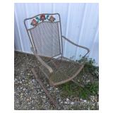 Outdoor metal rocker