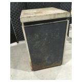 Metal garage box with hardware inside 24" x 26"