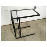 Glass top side table