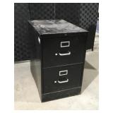 Two drawer file cabinet with contents  18" x 26