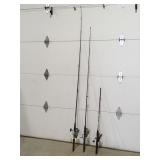 Fishing poles with reels