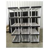 3 meter plastic shelves 72" x 36" x 18