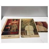 Vintage newspaper clips Pope John Paul & more