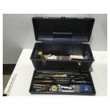 Plastic toolbox with tools