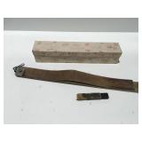 Vintage boarskin razor strop