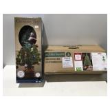 Two artificial Christmas trees