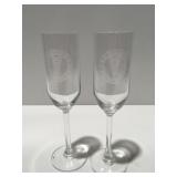 2 Pontiac wine glasses