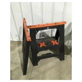 Plastic collapsible sawhorses