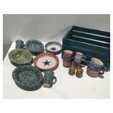 Spongeware in a wood crate