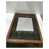 Baseball theme wall hanging mirror 36" x 26"