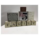 Wood decor items