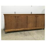 8 x 20" wood bar on casters