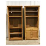 2 American country Book case cabinets 32" x 78"