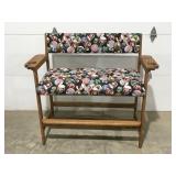 Oak pool theme double bench 50"