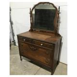 Vintage dresser with mirror 44" x 67" x 20"