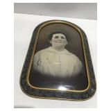 Antique bubble glass framed picture