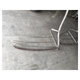 Antique grain cradle scythes