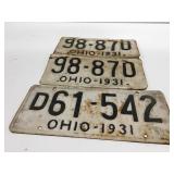 Vintage license plates repainted
