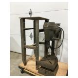 Dunlap bench top drill press with standRolling