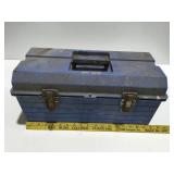 Blue plastic toolbox