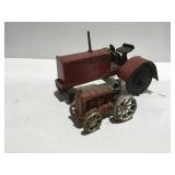 Vintage Ford cast-iron tractor & homemade tractor