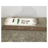 Two wood signs
